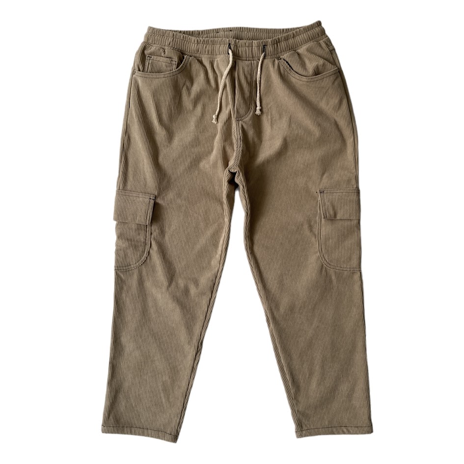 Pantalone coulisse cargo velluto uomo