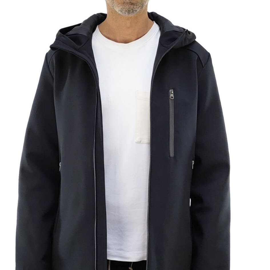 Giubbino modello parka invernale antipioggia uomo