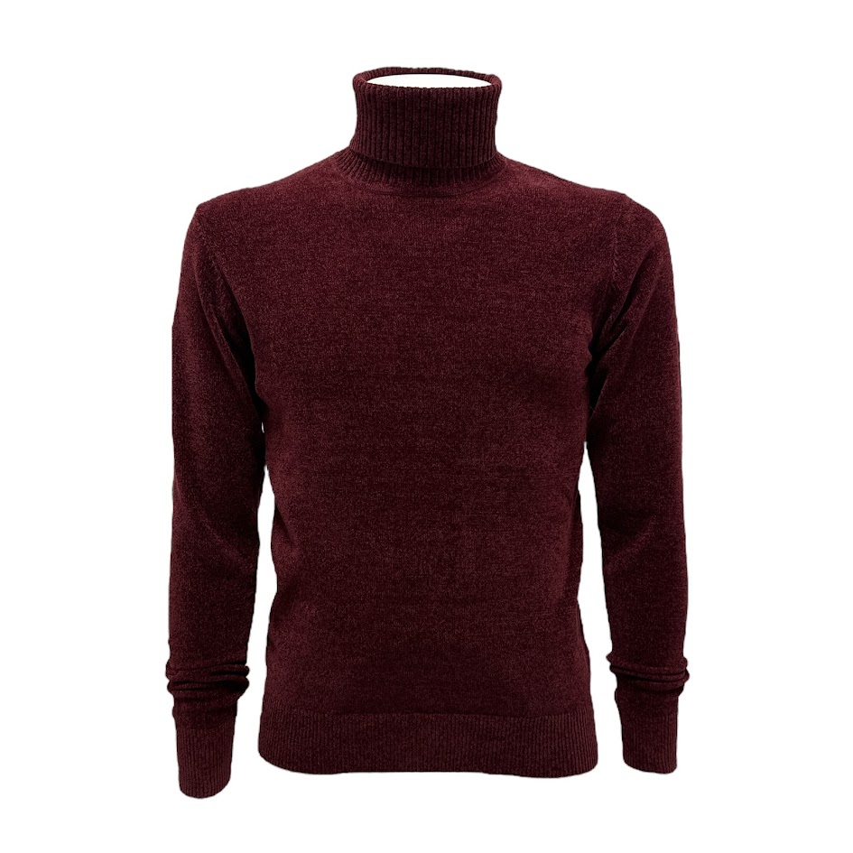 Maglione dolcevita ciniglia uomo