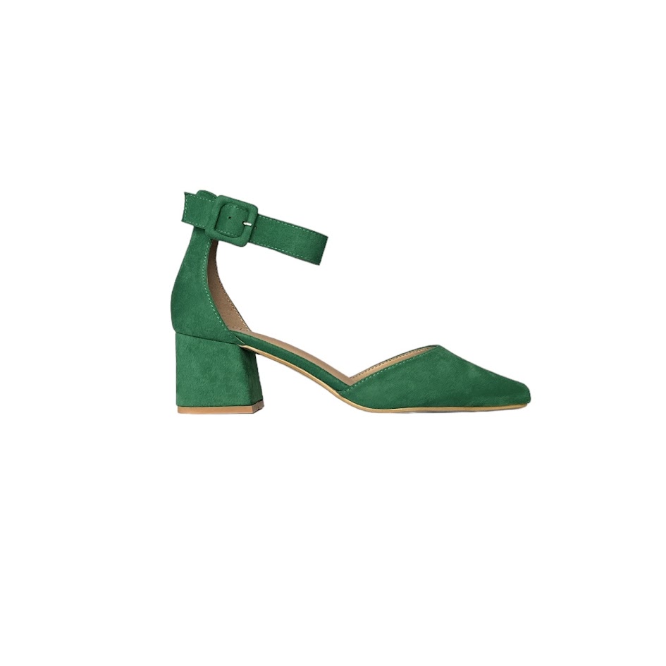 Décolleté camoscio tacco basso 5 donna