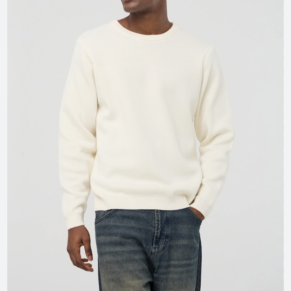 Maglione ciniglia girocollo uomo