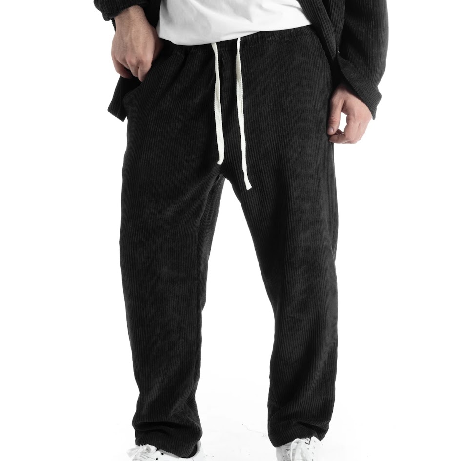 Panta laccio velluto polsino uomo