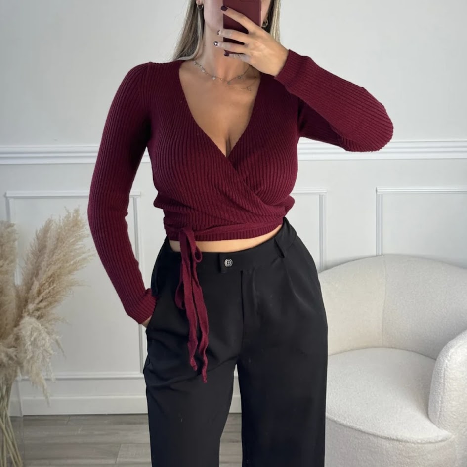 Scaldacuore corto maglioncino donna