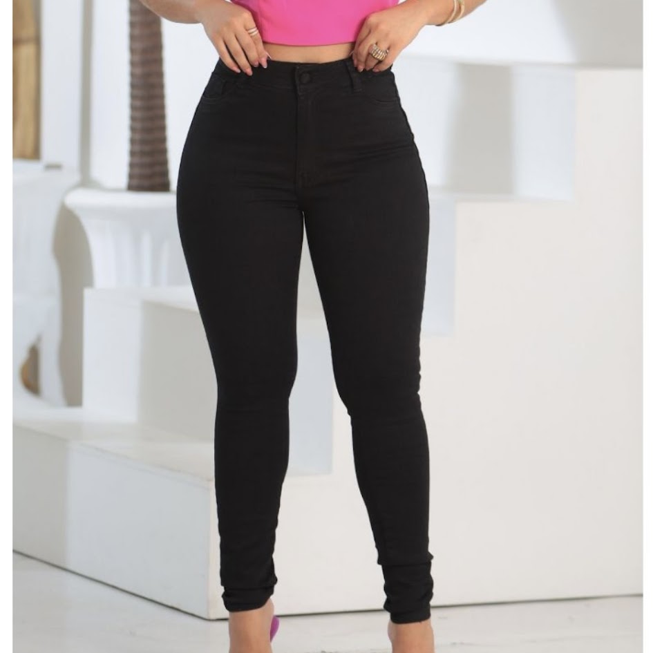 Jeans colorato vita alta linea curvy donna