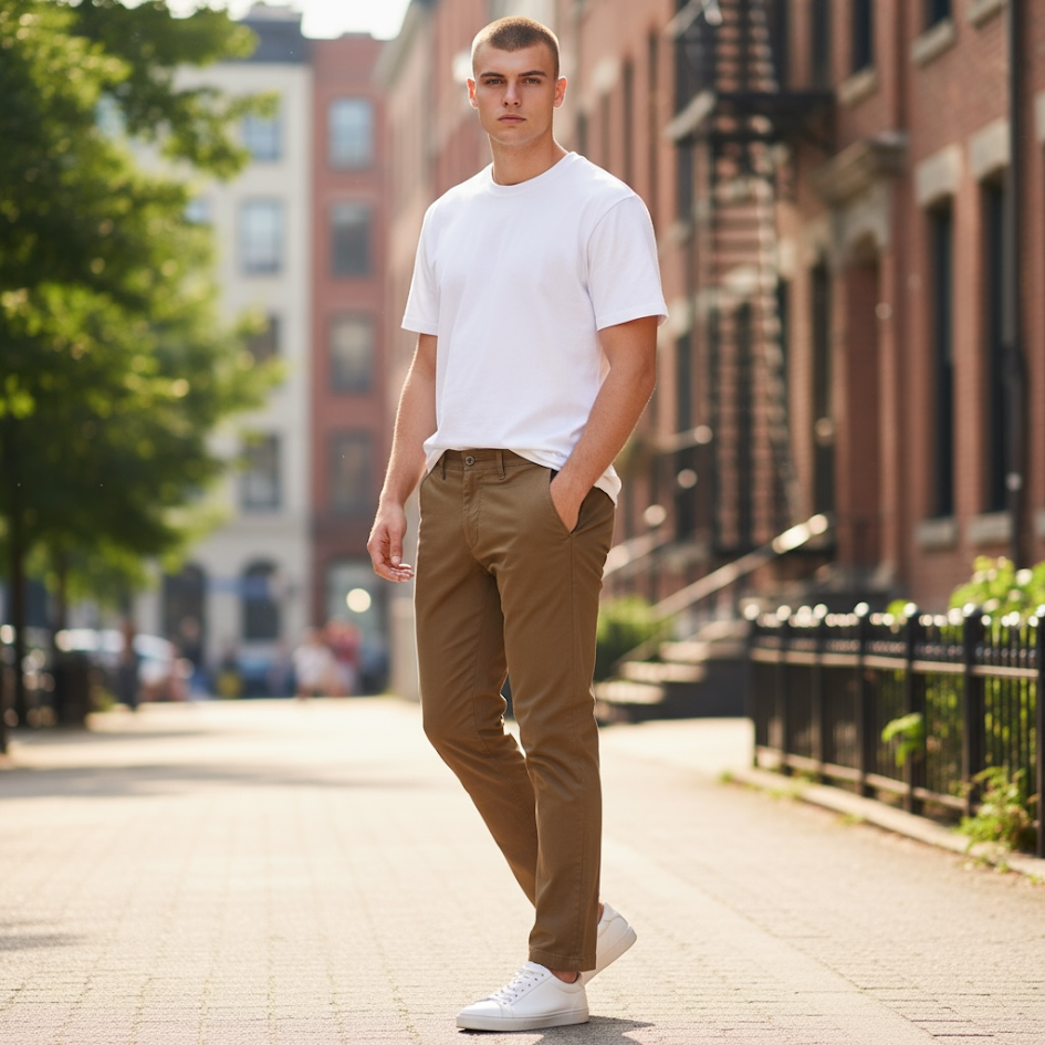 Pantalone capri tasca retta elasticizzato Autunno/Inverno uomo
