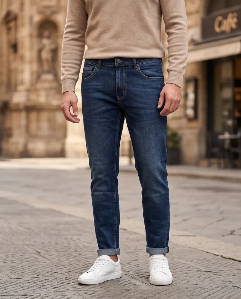 Jeans Capri denim basic uomo