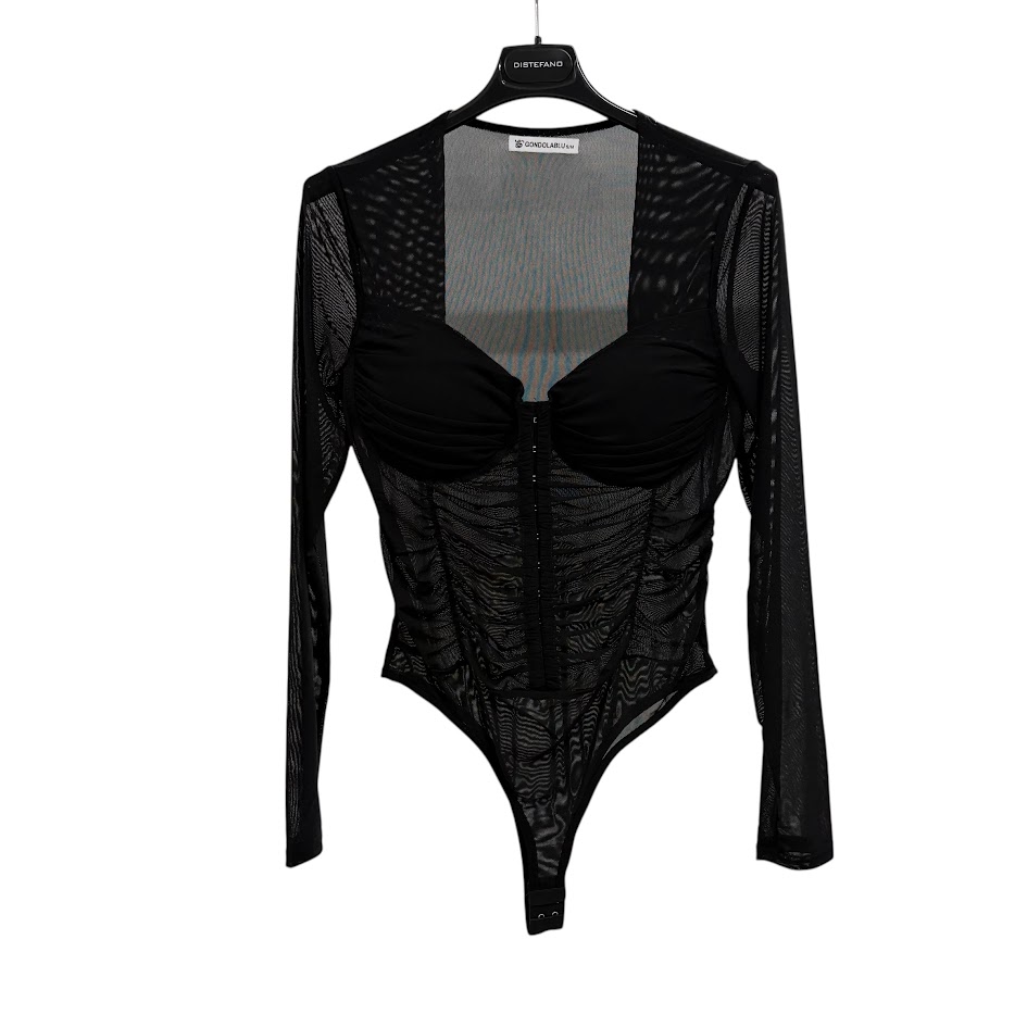 Body velato con coppe donna