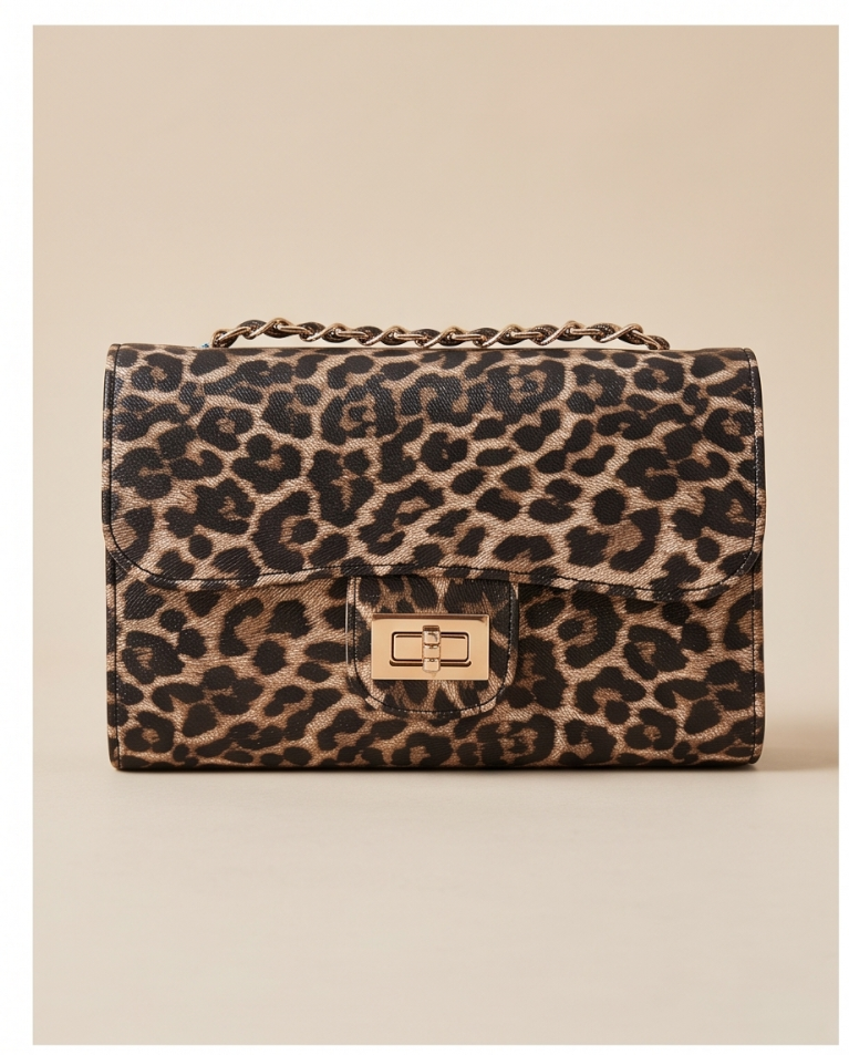 Pochette media maculata tracolla regolabile