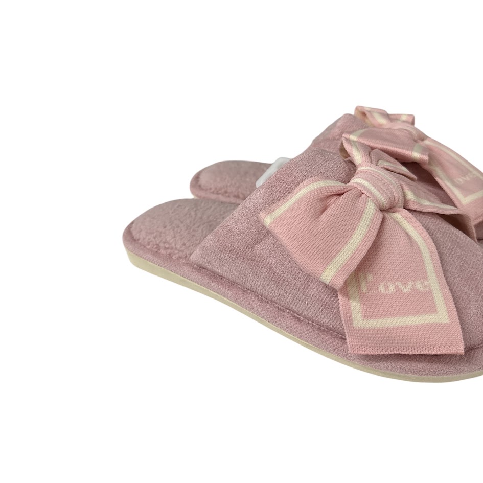 Pantofola bassa invernale fiocco love donna