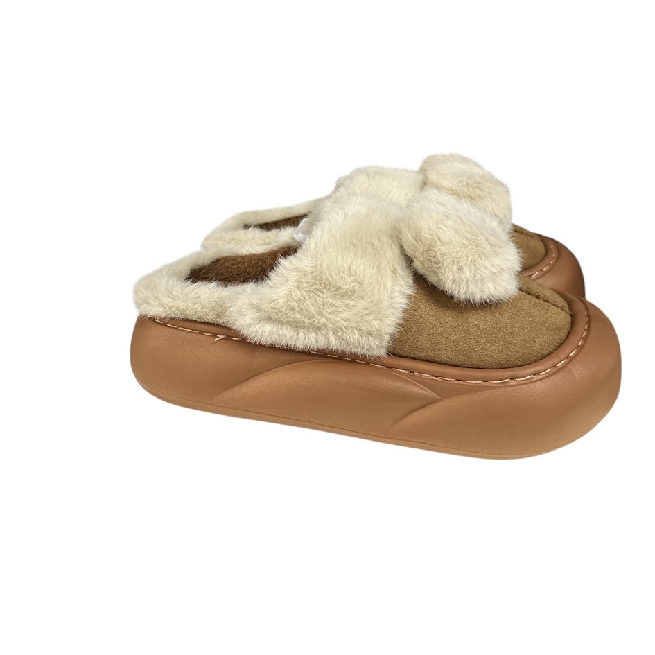 Pantofola invernale gomma alta donna