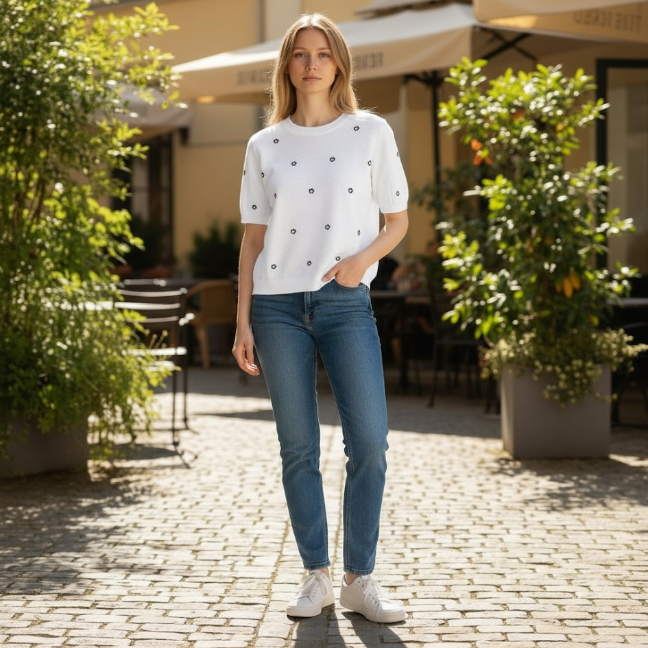 Maglioncino lana rasata dettaglio cuciture donna