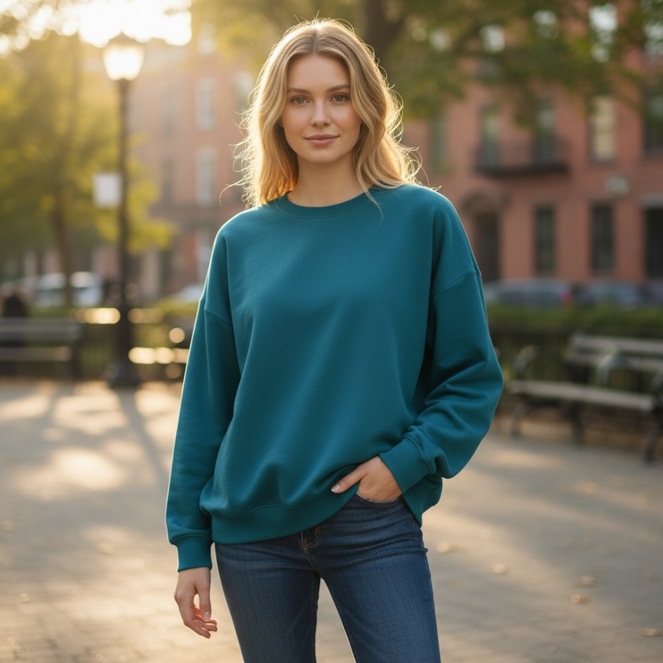 Felpa basic vestibilità morbida Autunno/Inverno donna