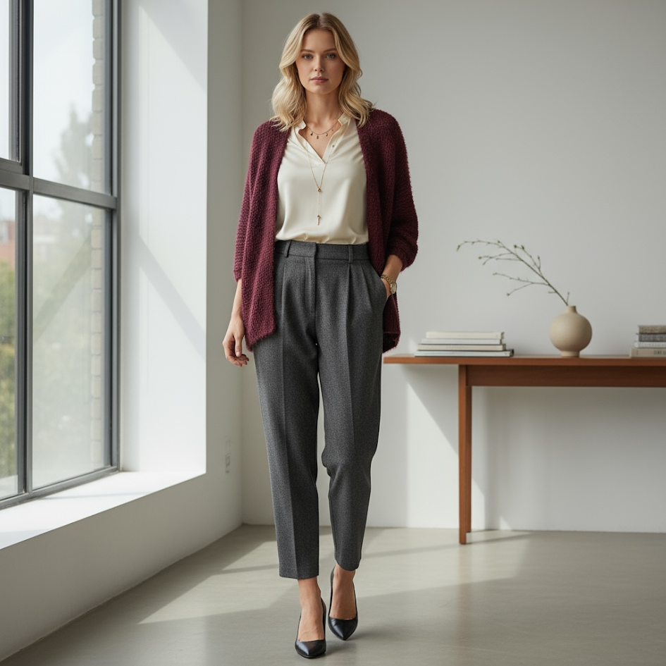 Cardigan pelosetto manica tre quarti