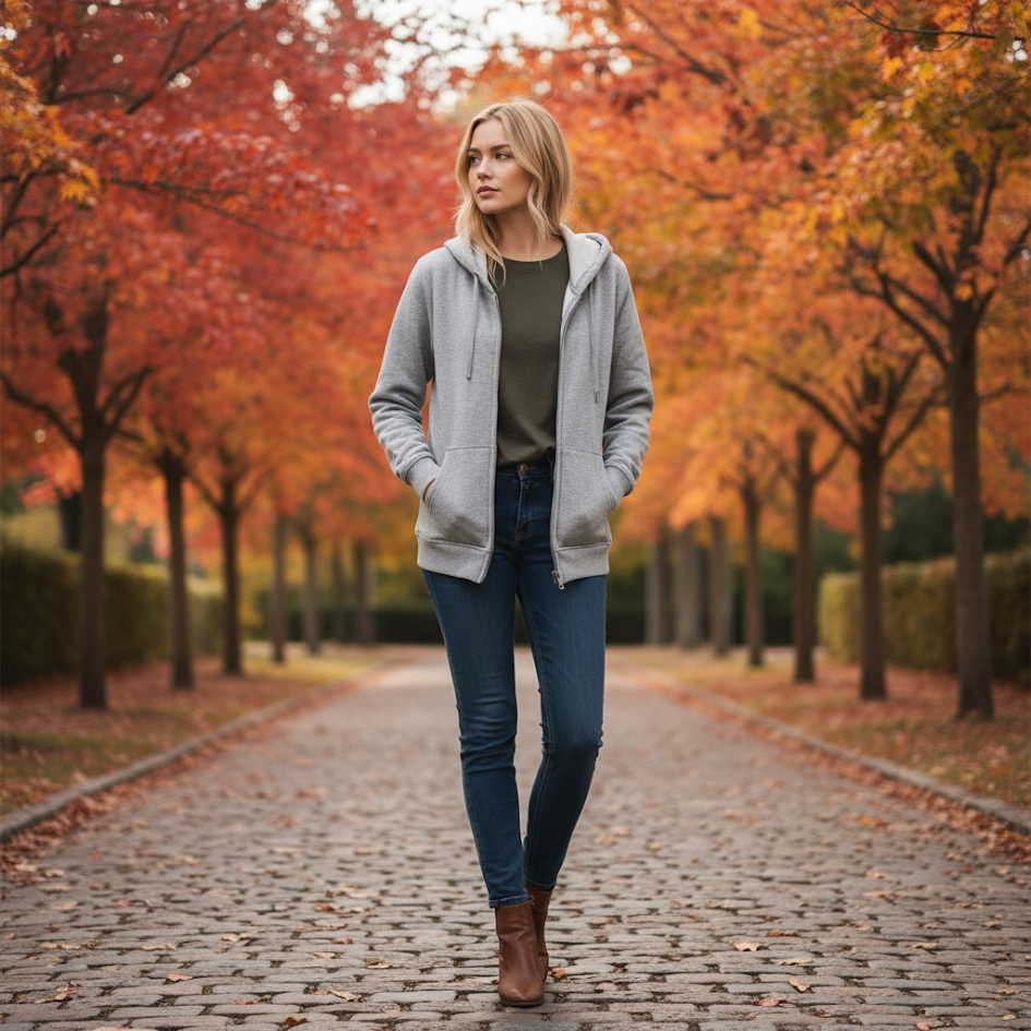 Felpa zip donna invernale coordinabile jean louis