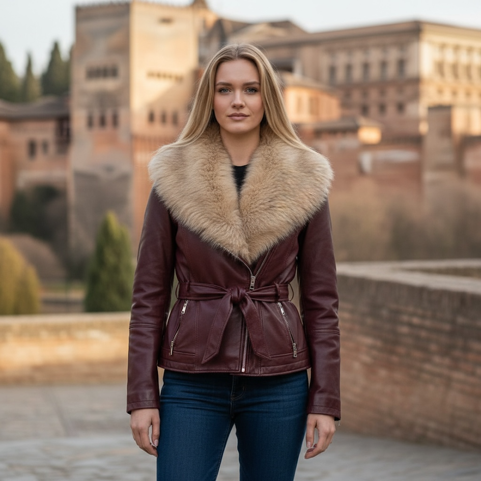 Chiodo invernale pelliccia interna donna