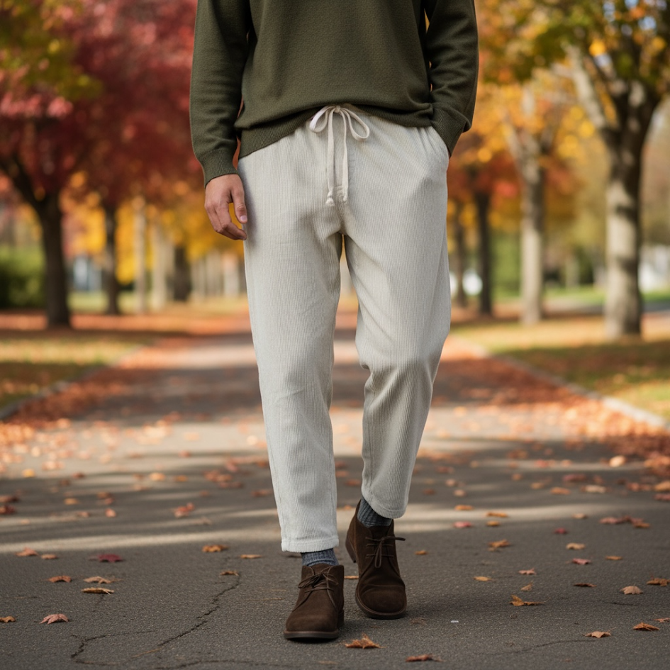 Pantalone uomo jogger in velluto