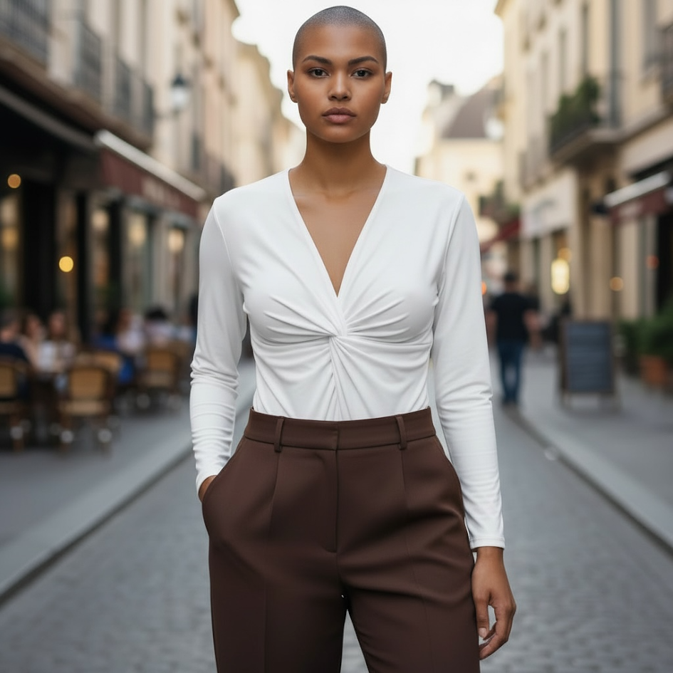 Body scollatura incrocio nodo donna