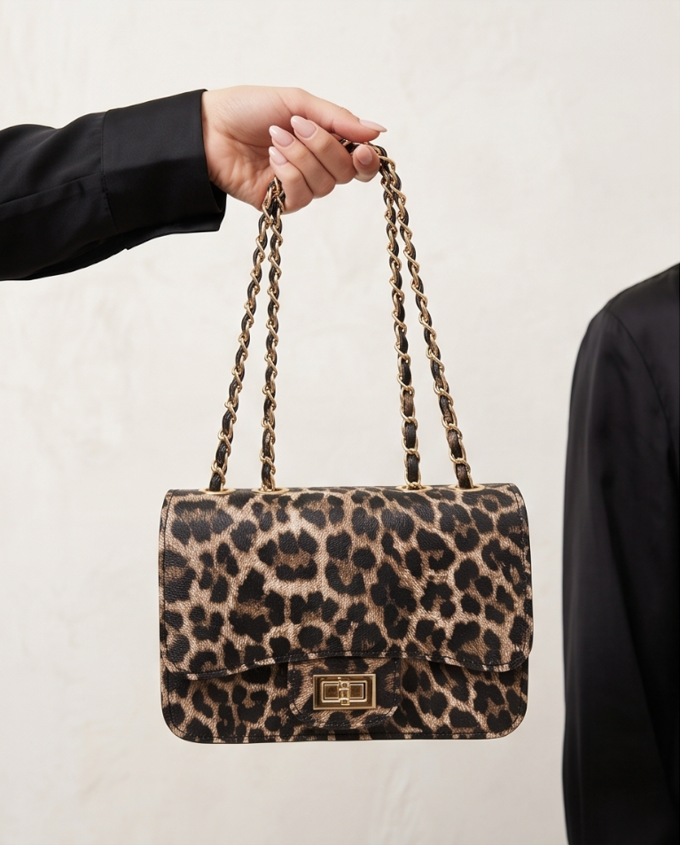 Pochette piccola animalier tracolla regolabile