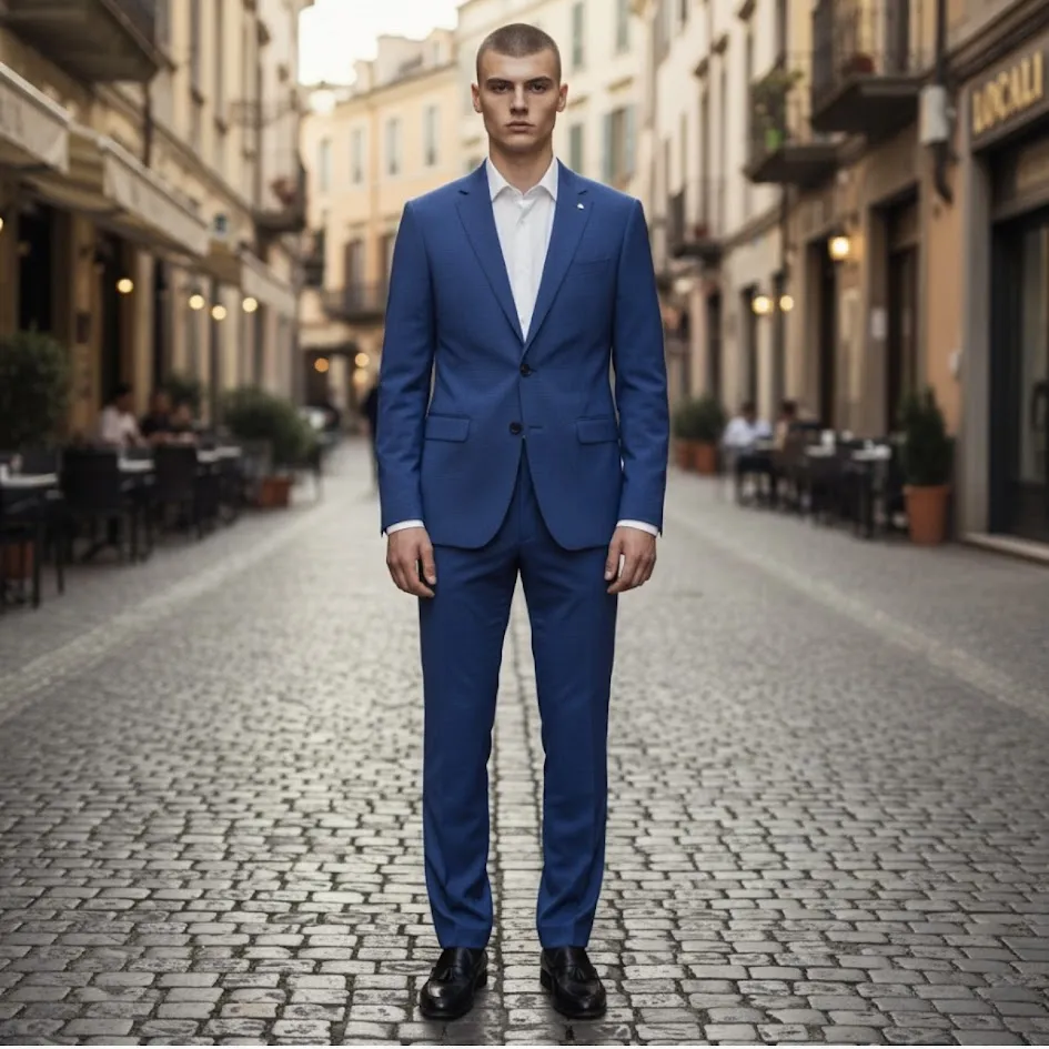 Abito tessuto nido ape Casual/Elegante giacca e pantalone uomo