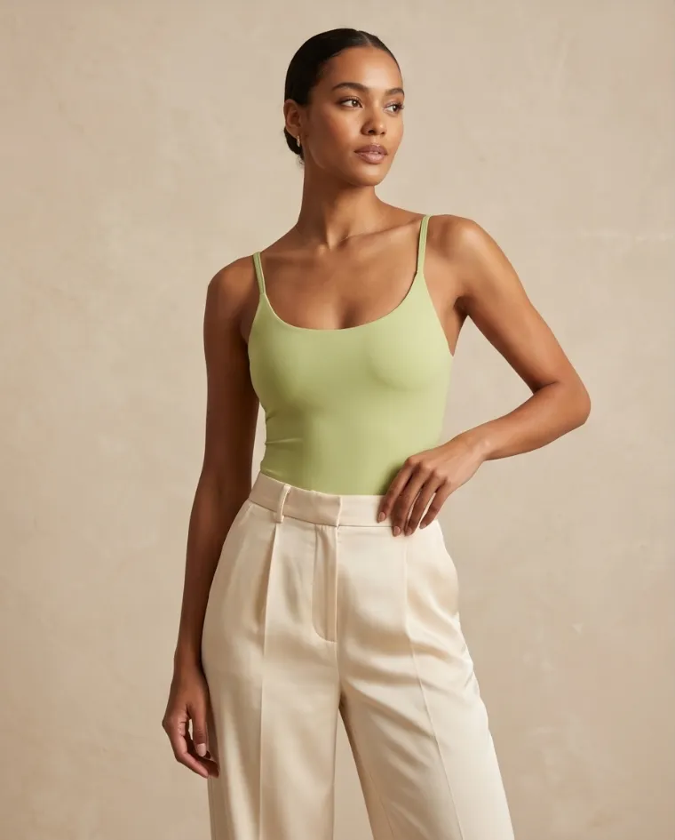Body canotta scollato casual donna