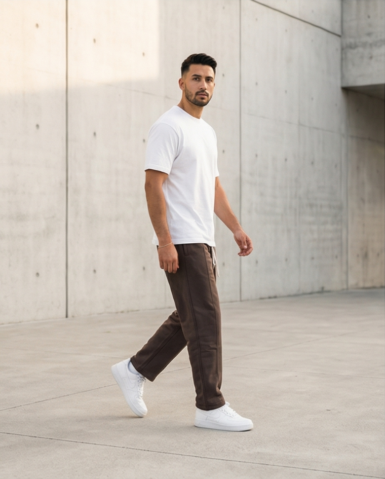 Pantalone tuta uomo trendy media stagione vestibilità comoda