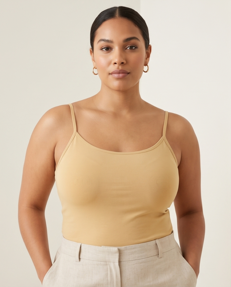 Canotta curvy in microfibra basic donna