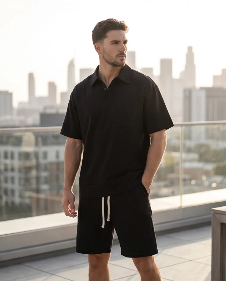 Coordinato uomo in cotone completo casual