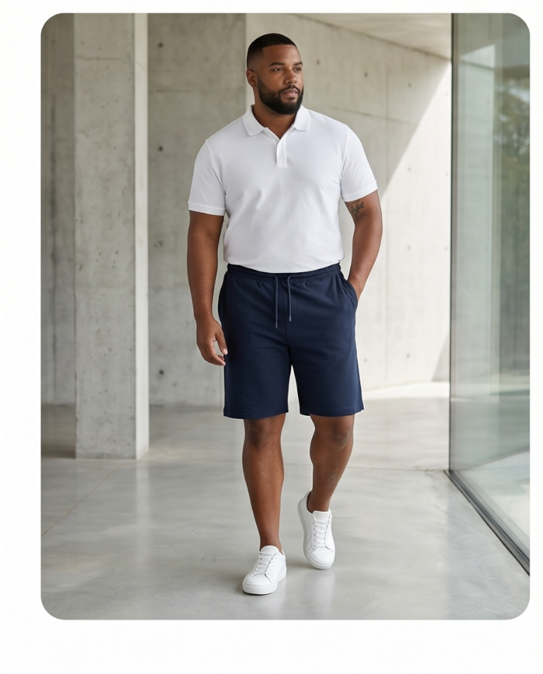 Bermuda confort oversize in cotone leggero