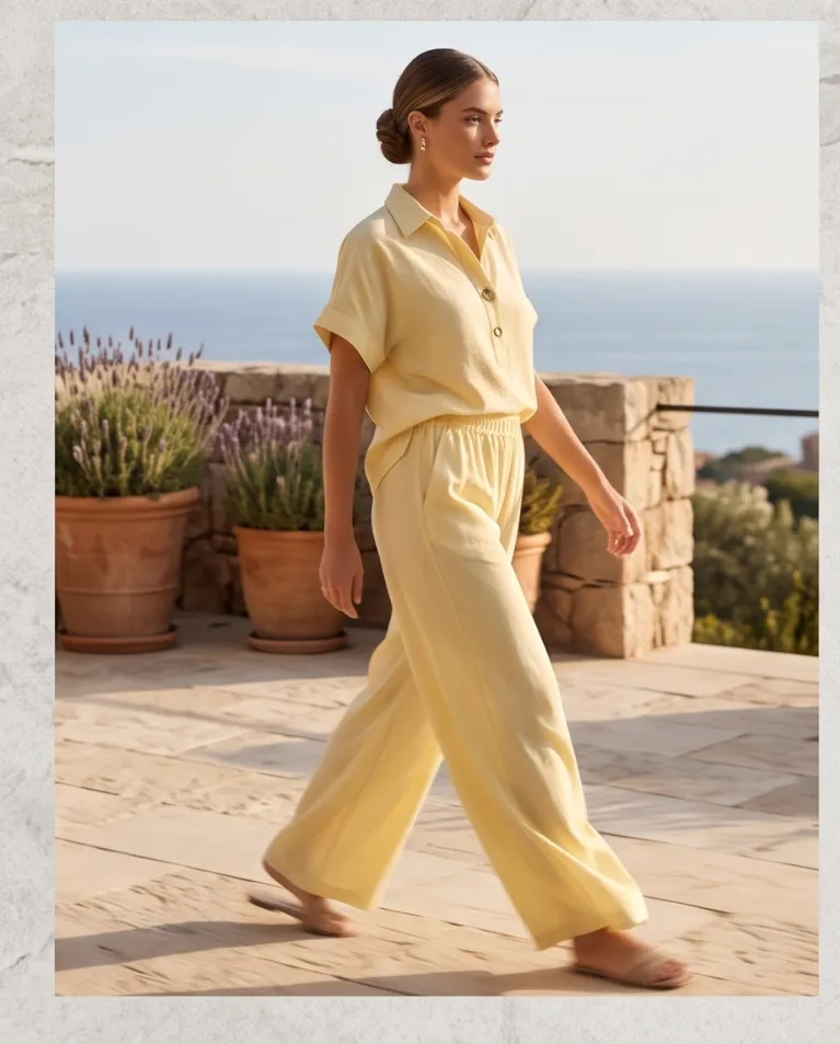 Coordinato estivo blusa con palazzo donna