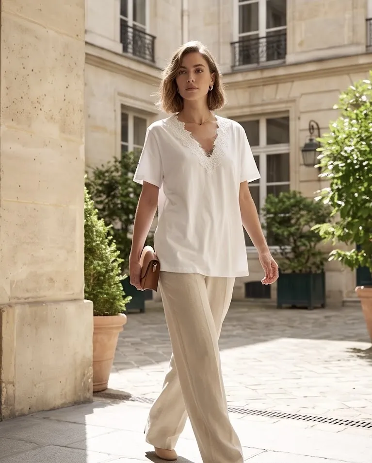 Blusa comoda scollata anche dietro con lacci
