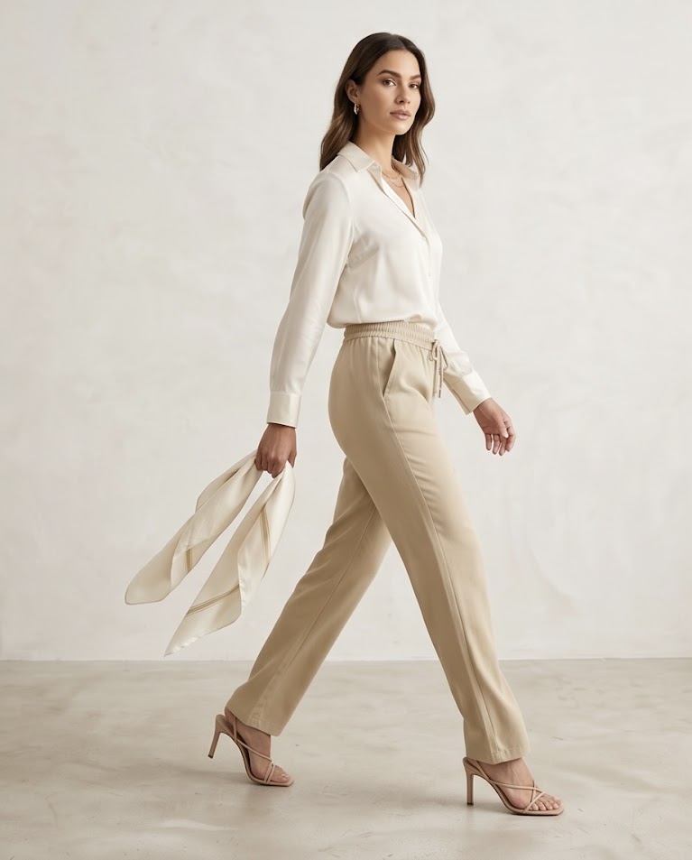 Panta laccio estivo curvy pantalone comodo donna