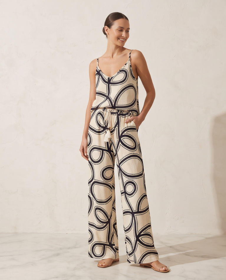 Coordinato estivo laccetti frange donna