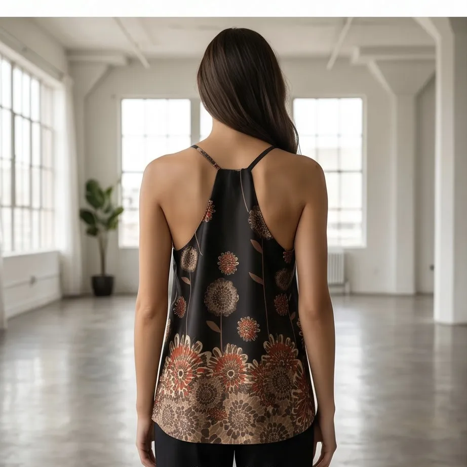 Blusa raso elegante casual donna