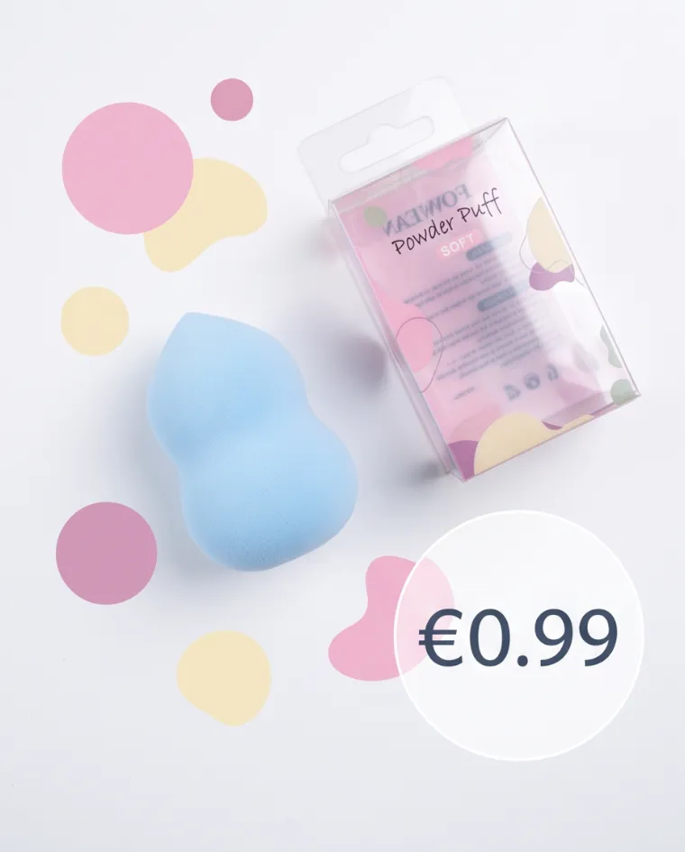 Spugna make-up azzurra