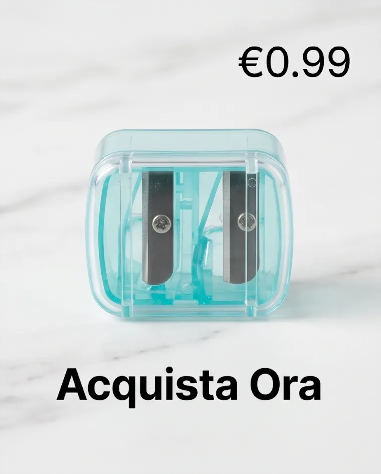 Temperino doppio cursore verde acqua
