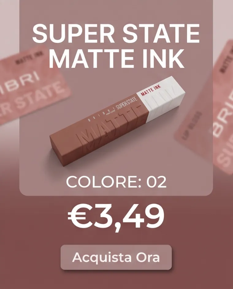 Rossetto liquido super state matte ink colorazione 02