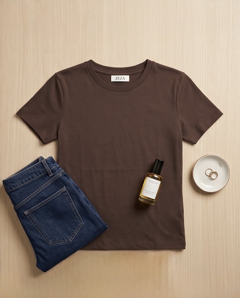 T-shirt regolare Zeza cotone Top Quality donna
