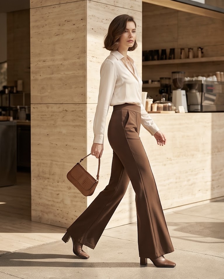 Panta leggings casual zampa media stagione donna