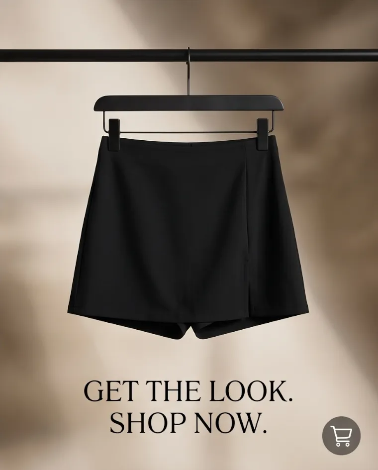 Panta gonna shorts spacco laterale donna