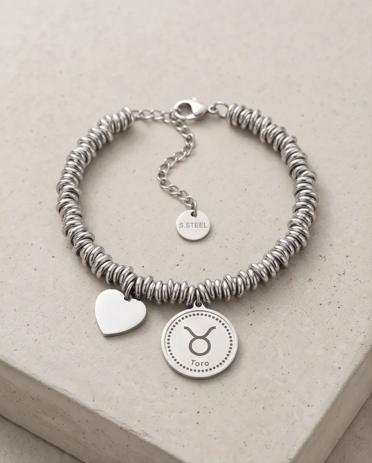 Bracciale acciaio steel zodiaco Toro