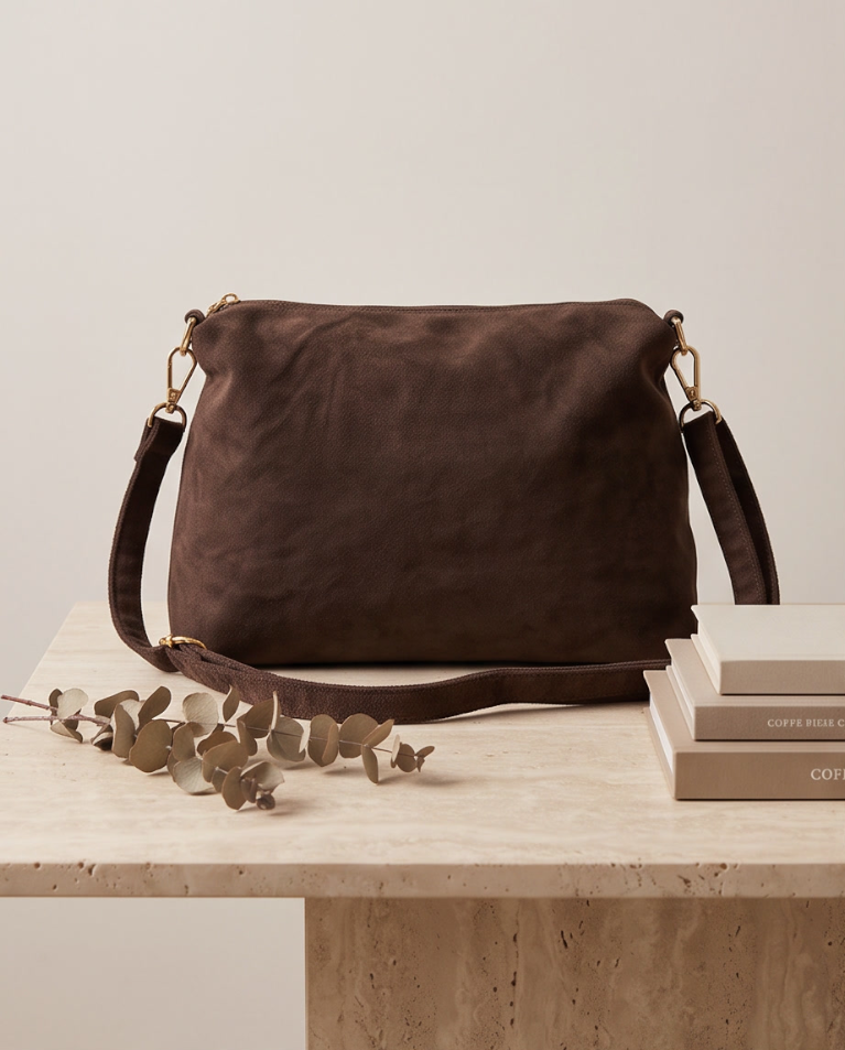 Tracolla casual in camoscio borsa donna