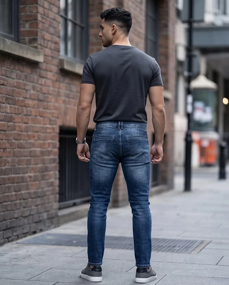 Jeans Capri tasca retta vestibilità sagomata