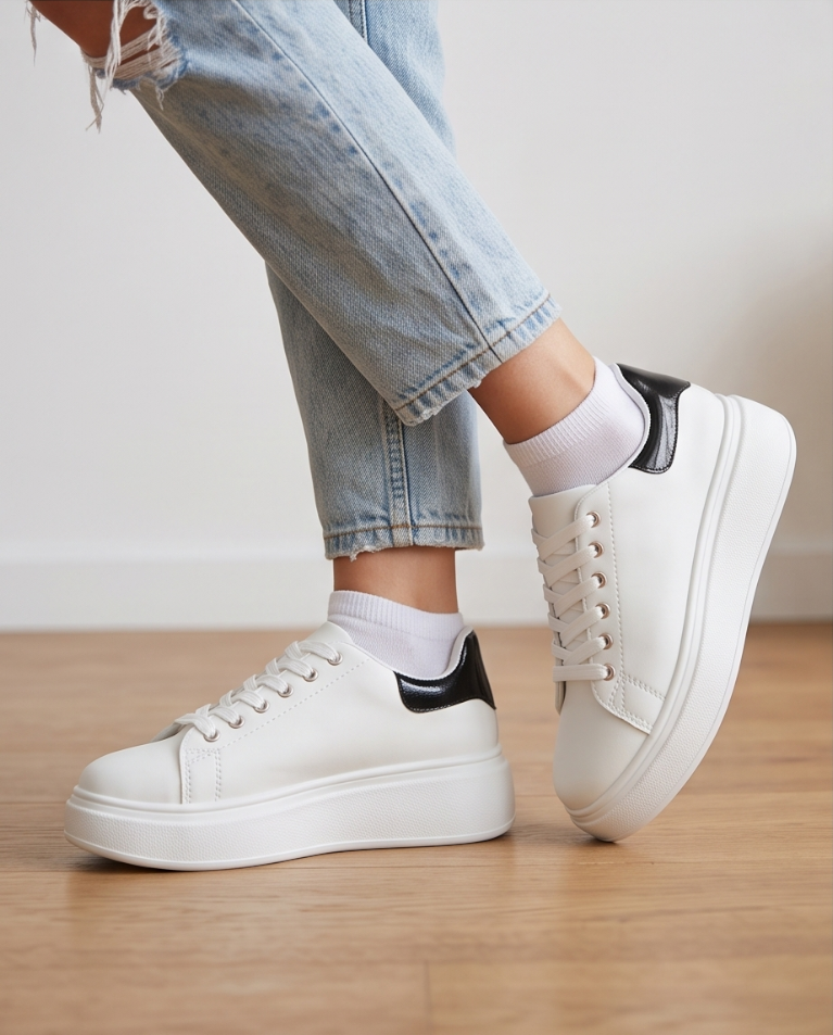 Sneakers casual plat donna
