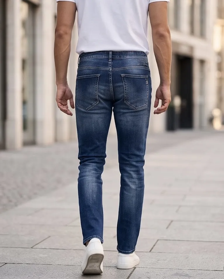 Jeans sagomato uomo lunghezza regolare elasticizzato