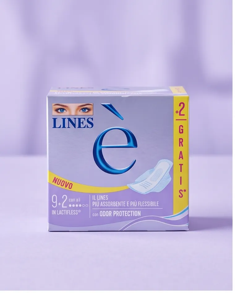Lines è più assorbente più flessibile confezione risparmio 9+2