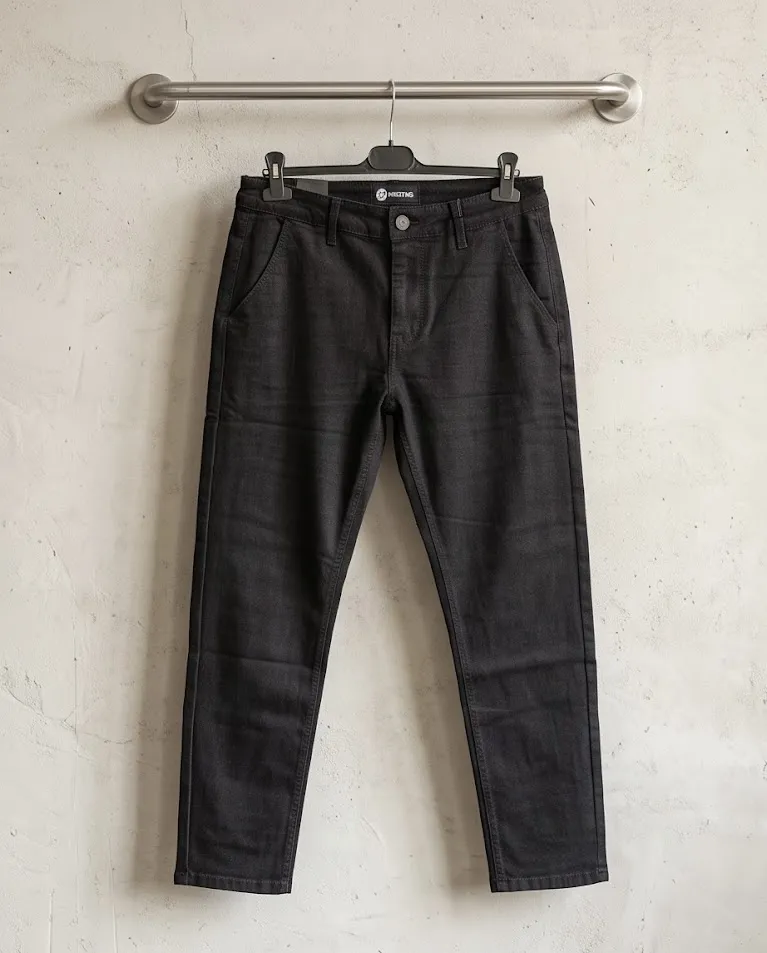 Jeans nero Capri uomo elasticizzato