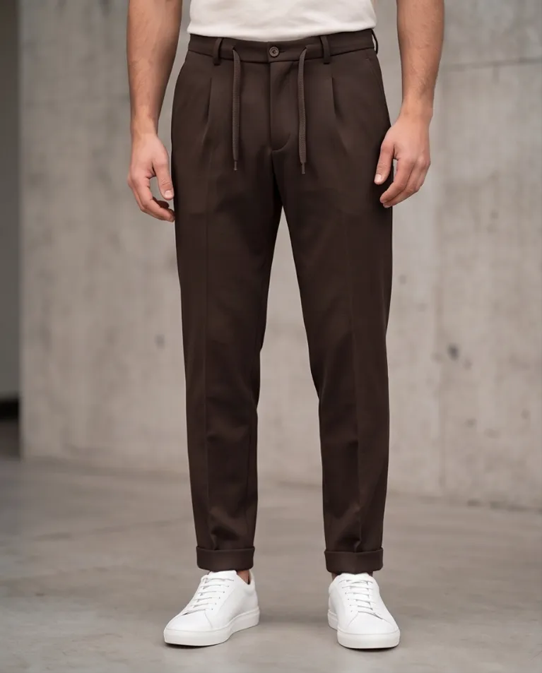 Pantalone casual tessuto elasticizzato uomo