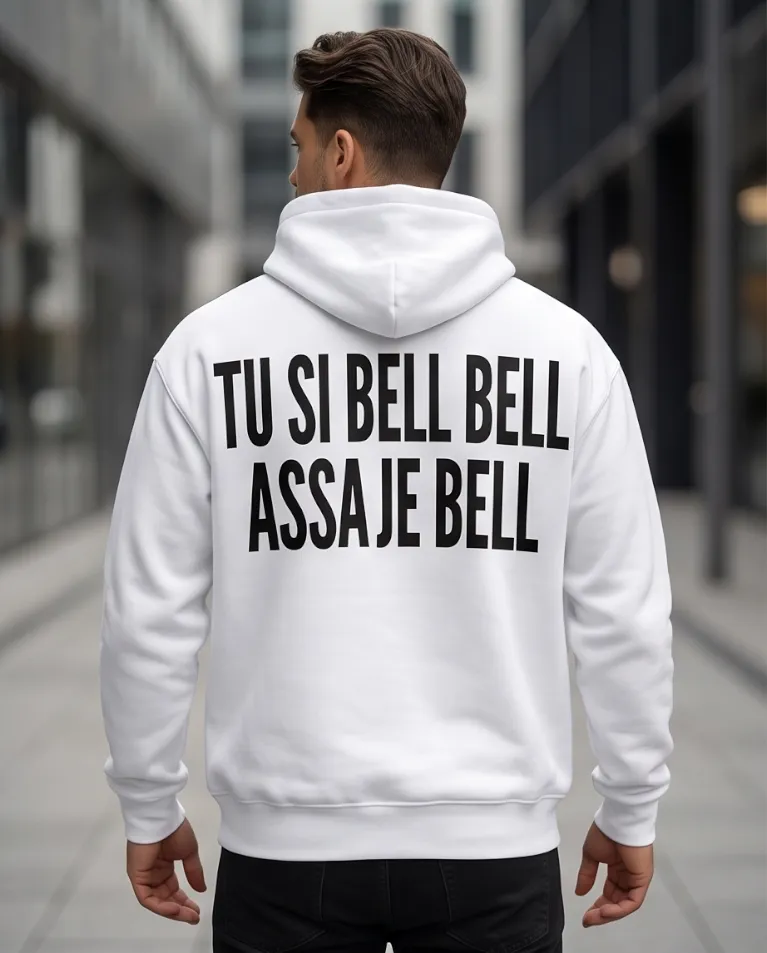 Felpa dialetto cappuccio unisex garzata media stagione