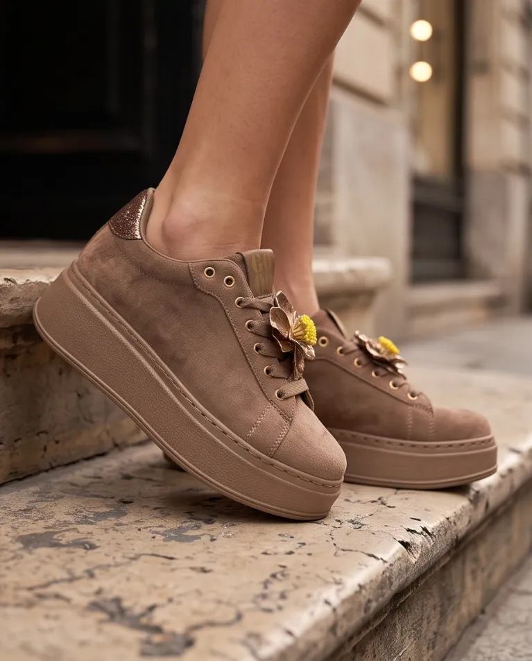 Scarpe plat casual comode dettaglio fiore donna