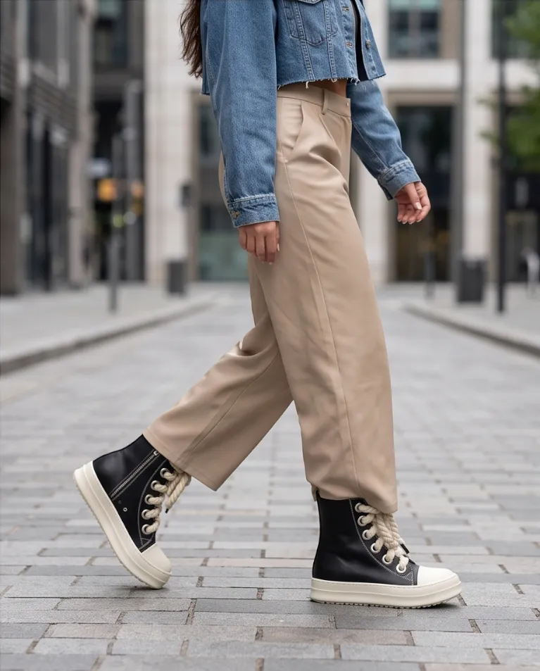 Sneakers alta trendy donna